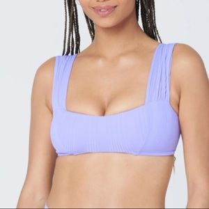 L*Space Pointelle Rib Gizelle Bikini Top in color Amethyst in size small
